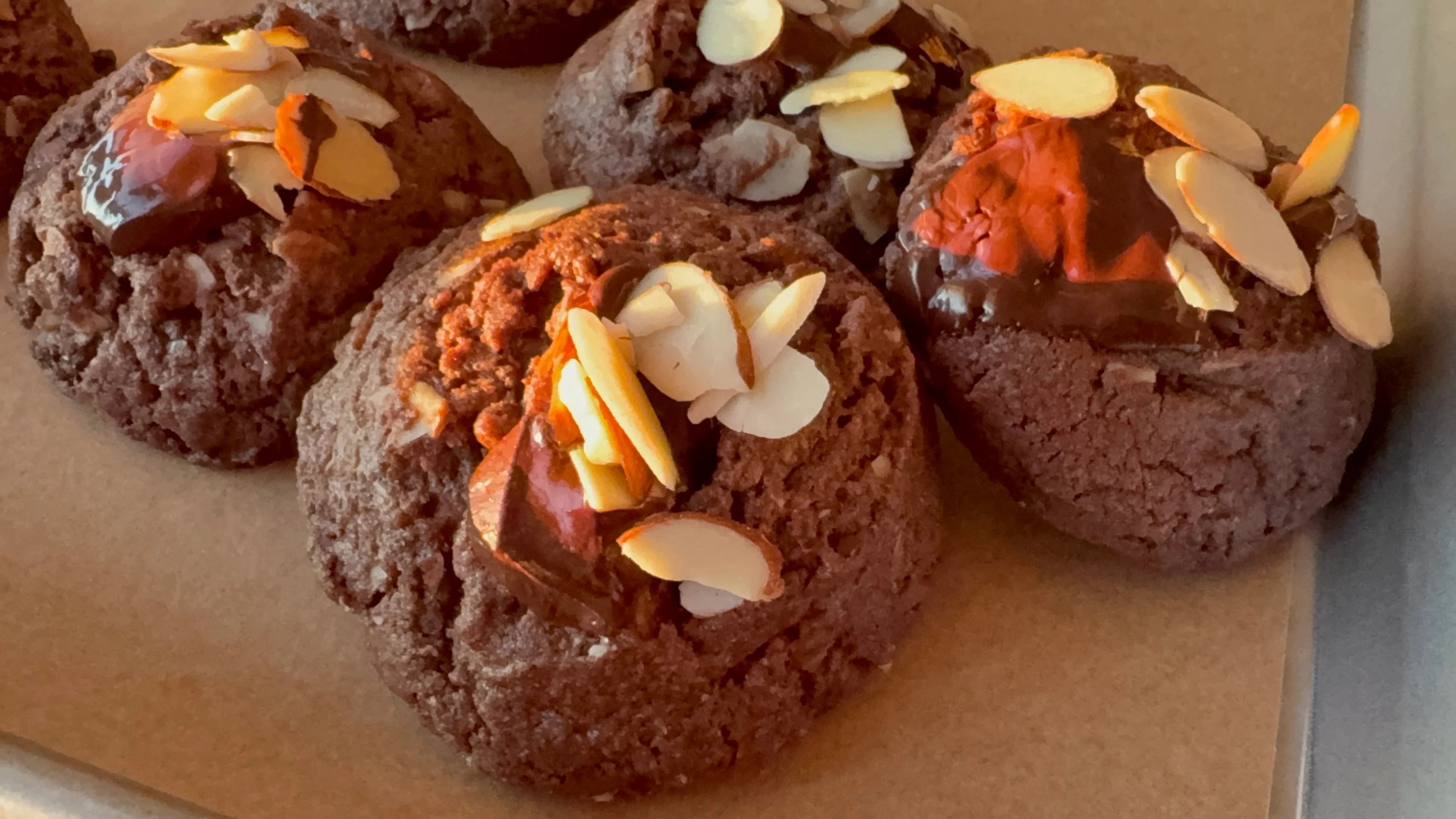 Dark Chocolate Almond Cookies