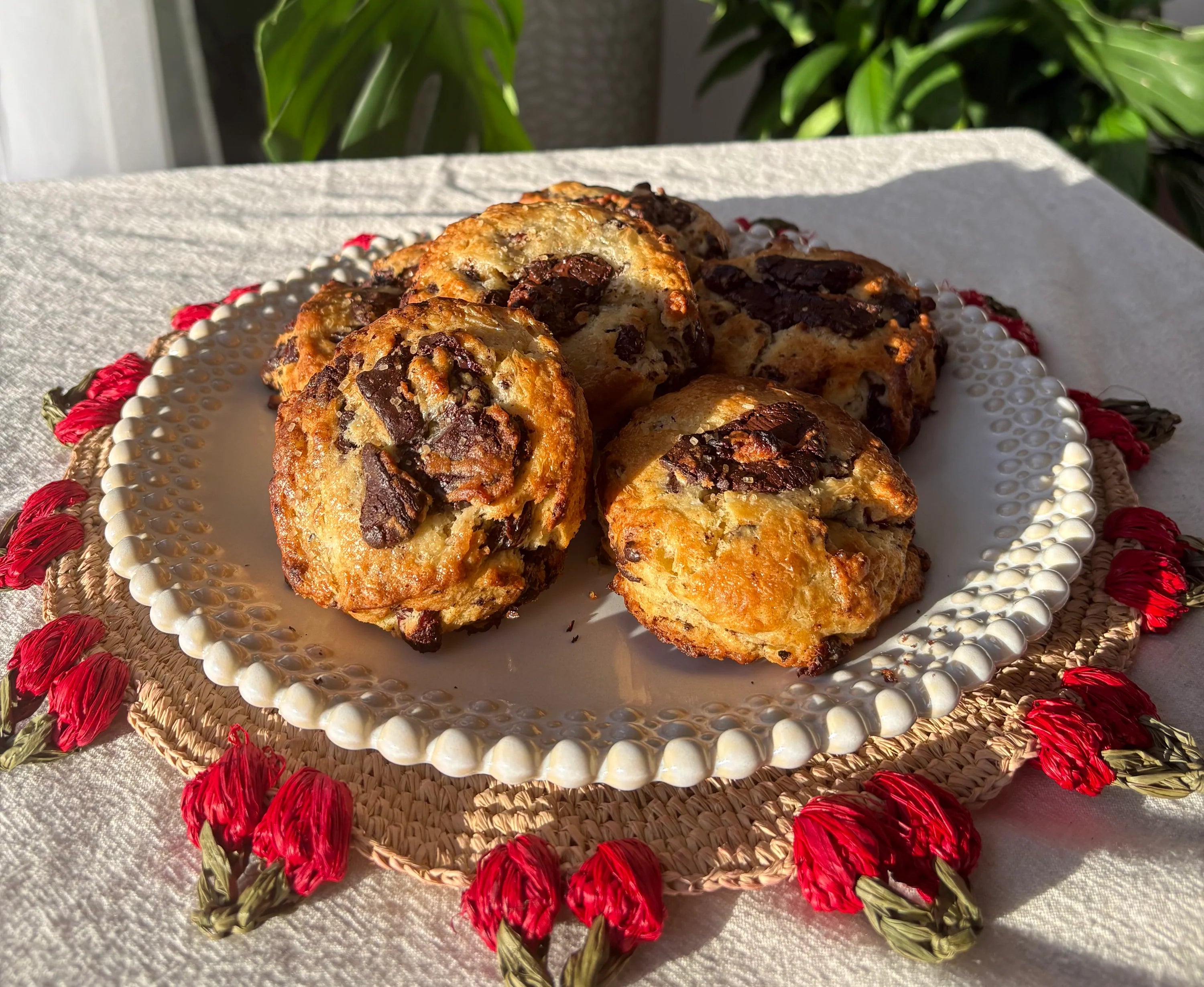 chocolate cherry biscones